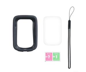 Funda de silicona ligera para iGPSPORT BSC200 BSC200s BSC300 GPS Bike Computer con protección de pantalla HD y cordón (negro)