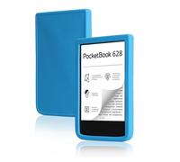 Funda de Silicona Ligera y Suave, Compatible con Pocketbook Basic 4/Touch Lux 5 de 6 Pulgadas, Lector de Libros electrónicos, anticaídas, para 606/616/627/628/632/633(Blue)