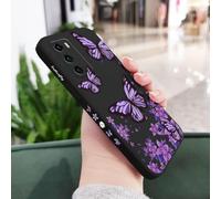 Funda de Silicona líquida con diseño de Mariposas moradas para Huawei P40, P50, P30, P20 Pro Lite, Nova 5t, Y7A, Mate 40, 30, 20 Pro Lite, Color Negro 1, para P Smart 2021