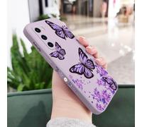 Funda de Silicona líquida con diseño de Mariposas moradas para Huawei P40, P50, P30, P20 Pro Lite, Nova 5t, Y7A, Mate 40, 30, 20 Pro Lite, Color Morado Claro 1, para P Smart 2021