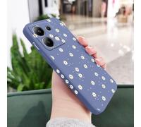 Funda de Silicona líquida con Margaritas Florales para Xiaomi Redmi Note 13, 12, 12S, 11, 11S, 10, 10S, 9, 9S Pro Plus 4G y 5G, Color Azul Claro, para Note 12 ProPlus