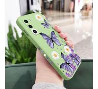 Funda de Silicona líquida con Mariposas moradas para Huawei P40, P50, P30, P20 Pro Lite, Nova 5t, Y7A, Mate 40, 30, 20 Pro Lite, Verde Claro 2, P Smart 2021