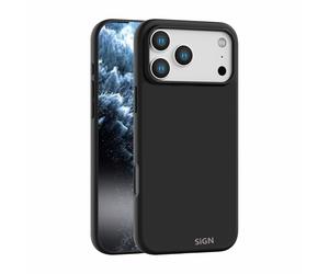 Funda de silicona líquida SiGN para iPhone 17 Pro - Negra