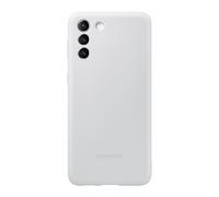 Funda de silicona lisa y elegante para Galaxy S21 Plus, Gris claro