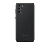 Funda de silicona lisa y elegante para Galaxy S21 Plus, Negro