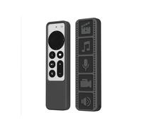 Funda de silicona negra para control remoto de Apple TV 4K Siri Remote 2022, antideslizante, a prueba de golpes