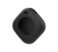 Funda de silicona para Airtag con lazo para cordón que ofrece una protección fiable mientras mantiene tu dispositivo a mano y seguro (negro + anillo de cuerda)