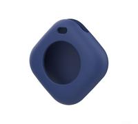 Funda de silicona para Airtag con lazo para cordón que ofrece una protección fiable mientras mantiene tu dispositivo a mano y seguro (azul + anillo de cuerda)
