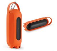 Funda de silicona para altavoz Beats Pill: bolsa de viaje con asa, funda de piel a prueba de golpes, protector de parachoques de goma antiarañazos, diseño de pie para inalámbrico (naranja)