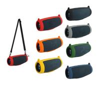 Funda de silicona para altavoz Bluetooth JBL Charge 5, funda protectora de viaje con correa para el hombro y mosquetón (verde)