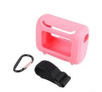 Funda de silicona para altavoz JBL Go 5, flexible, suave, ligera, protectora, a prueba de polvo, para acampar al aire libre, senderismo (rosa)