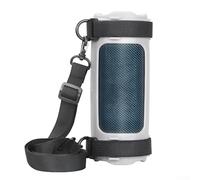Funda de silicona para altavoz, portátil impermeable a prueba de caídas, para JBL Flip 7 con correa de fijación de bicicleta y correa para el hombro (gris)