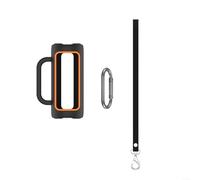 Funda de silicona para altavoz portátil JBL Grip, funda protectora de viaje con correa para el hombro, piel suave a prueba de golpes en negro, azul y morado (negro)