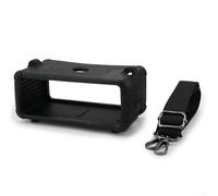 Funda de silicona para altavoz portátil Marshall Emberton III, accesorio de viaje con correa para el hombro, diseño ligero, color negro y blanco, acceso completo (negro)