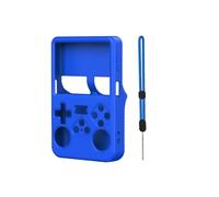 Funda de silicona para ANBERNIC R36S Consola de juegos con asa Funda protectora de silicona antiarañazos con cordón Accesorios para juegos (Azul)