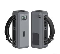Funda de silicona para Anker 737 para banco de energía 161 mm silicona gris | Material flexible suave al tacto, fácil de instalar, agarre antideslizante, polvo a prueba de polvo, elegante acabado negro