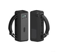 Funda de silicona para Anker 737 para banco de energía 161 mm silicona gris | Material flexible suave al tacto, fácil de instalar, agarre antideslizante, polvo a prueba de polvo, elegante acabado negro