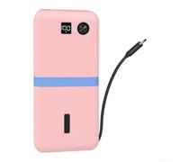 Funda de silicona para Anker de 20000 mAh, elegante funda protectora de piel suave, antideslizante, a prueba de polvo, a prueba de golpes, para cargador portátil de banco de energía (rosa)