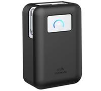 Funda de Silicona para Anker Nano 45 W 10 000 mAh, Funda Protectora de Goma Blanda Anticaídas y Resistente a Los Arañazos con Correa para Muñeca (Negro)