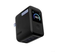 Funda de silicona para Anker para Prime Charger 160W Funda a prueba de golpes con agujero para cordón gris, negro, naranja, 68 x 54 x 38 mm (negro)