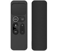Funda de silicona para Apple TV 4K 4 y 5ª generación Siri Remote mando a distancia, funda protectora antideslizante (Black Not Glow)