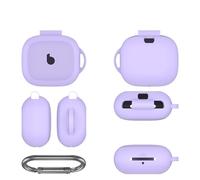 Funda de silicona para auriculares Beats Powerbeats Pro 2, funda protectora de silicona con gancho, funda protectora suave y resistente a los golpes (morado)