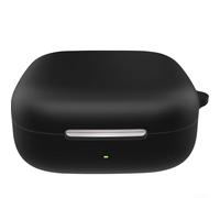 Funda de silicona para auriculares con mosquetón funcional para Huawei FreeArc, ajuste cómodo que ofrece resistencia sin añadir volumen (negro)