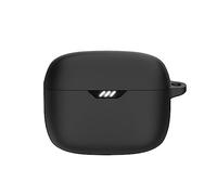 Funda de silicona para auriculares, funda para auriculares con agujero para llavero, funda protectora completa de silicona a prueba de golpes, compatible con JBL-TUNE BEAM negro