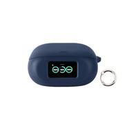 Funda de silicona para auriculares inalámbricos Soundcore Liberty 5 Pro, a prueba de golpes, funda protectora completa con mosquetón (azul oscuro)