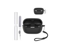 Funda de silicona para auriculares JBL Endurance Race 2, a prueba de golpes, toergy impermeable, cubierta delgada y suave, con cordón, llavero y kit de limpieza, color negro