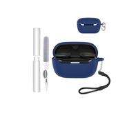 Funda de silicona para auriculares JBL Endurance Race 2, resistente a golpes, toergy impermeable, suave y duradera, con cordón, llavero y herramienta de limpieza, color azul