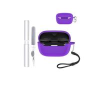 Funda de silicona para auriculares JBL Endurance Race 2, resistente a golpes, toergy impermeable, suave y duradera, con cordón, llavero y herramienta de limpieza, color morado