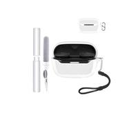 Funda de silicona para auriculares JBL Endurance Race 2, resistente a golpes, toergy impermeable, suave y duradera, con cordón, llavero y herramienta de limpieza, color blanco