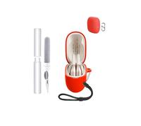 Funda de silicona para auriculares Panasonic RB-F10DE-K, resistente a golpes, toergy impermeable, suave y duradera, con cordón, llavero y herramienta de limpieza, color rojo