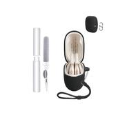 Funda de silicona para auriculares Panasonic RB-F10DE-K, resistente a golpes, toergy impermeable, suave y duradera, con cordón, llavero y herramienta de limpieza, color negro