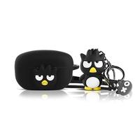 Funda de silicona para auriculares Sony WF-1000XM5 2023, diseño de piel de dibujos animados Suublg funda protectora con llavero de muñeca lindo y protección de cordón antipérdida (BKbird)