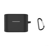 Funda de silicona para auriculares Sony WF-1000XM6, funda protectora impermeable y a prueba de golpes con gancho, carcasa suave a prueba de caídas en varios colores para viajes diarios (negro)