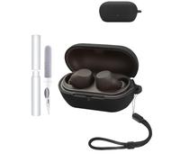 Funda de silicona para auriculares Sony WF-C710N, duradera y respetuosa con el medio ambiente, con orificios precisos y compatibilidad de carga, resistente a los golpes, tacto cómodo, color negro