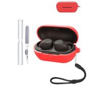 Funda de silicona para auriculares Sony WF-C710N, duradera y respetuosa con el medio ambiente, con orificios precisos y compatibilidad de carga, resistente a los golpes, tacto cómodo, color rojo