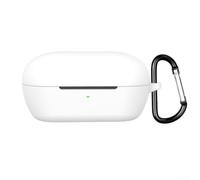Funda de silicona para auriculares Sony Wf-c710nsa, cubierta protectora suave a prueba de golpes con gancho para viajes, negro, rojo, verde, blanco, azul, varios colores disponibles (blanco)