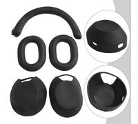 Funda de silicona para auriculares Sony WH1000XM5 con funciones de protección integral (negro)