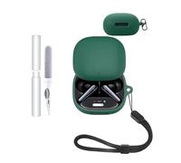 Funda de silicona para auriculares Soundcore Liberty 5 by Anker - Resistente a golpes, impermeable, suave y duradera, con cordón, llavero y herramienta de limpieza, color verde