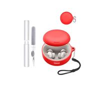Funda de silicona para auriculares Soundcore Sleep A30 by Anker Open-Ear - Resistente a golpes, toergy impermeable, suave y duradera, con cordón, llavero y herramienta de limpieza, color rojo