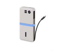 Funda de silicona para banco de energía Anker 20000mAh A1383 - Funda protectora a prueba de golpes con agujero para cordón - Funda de viaje negra, gris y rosa, 11 x 2 x 7 cm (gris)