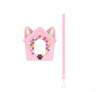 Funda de silicona para Bitzee Doghouse a prueba de golpes, piel protectora suave con cordón para mascotas virtuales, funda morada, azul y rosa, 8,2 x 8 x 5 cm (rosa)