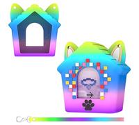 Funda de silicona para Bitzee Doghouse, juguete digital interactivo, funda protectora de silicona para Bitzee Doghouse, mascota electrónica virtual con cordón (multicolor)