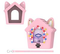 Funda de silicona para Bitzee Doghouse, juguete interactivo digital, funda protectora de silicona para Bitzee Doghouse, mascota electrónica virtual con cordón (rosa)