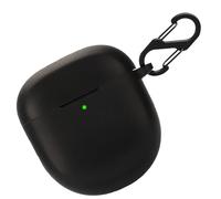 Funda de silicona para Bose QuietComfort Earbuds II, funda protectora a prueba de golpes y funda protectora para la piel para Bose QuietComfort Earbuds 2 con llavero (negro)