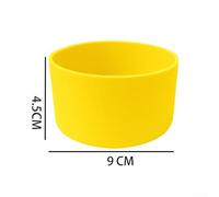 Funda de silicona para botellas de 12 a 40 onzas, protege contra el desgaste, para estilos de vida activos (amarillo, 9 cm)