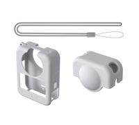 Funda de silicona para cámara 360, resistente a los golpes, anticaídas, protector de lente de fácil acceso y adaptador de liberación rápida